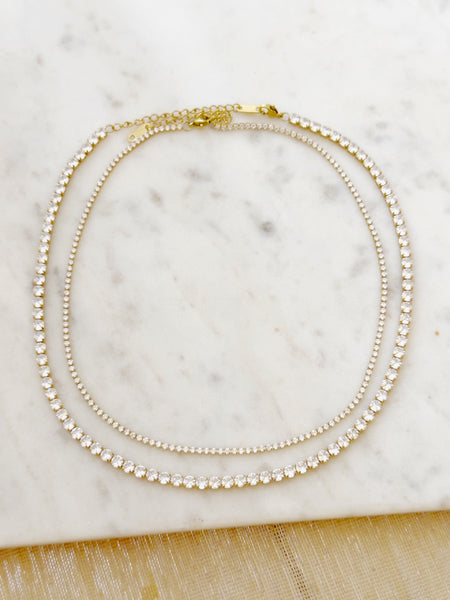 8442JN - Dean Gold Filled Tennis Necklace