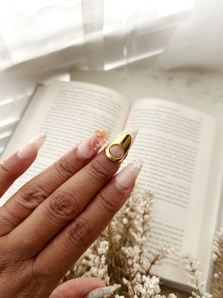 8430JR -  Simone Nail Finger Ring Gold Filled