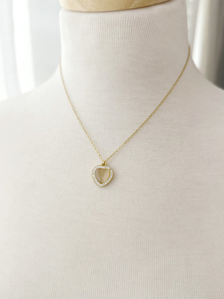 8432JN -  Lovely Heart Gold Filled Necklace